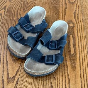 Birkenstock Navy Suede Men's Sandals
